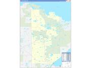 St. Louis County, MN Wall Map Zip Code Basic Style 2022